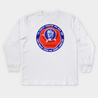 1936 People's Champion Franklin D Roosevelt Kids Long Sleeve T-Shirt